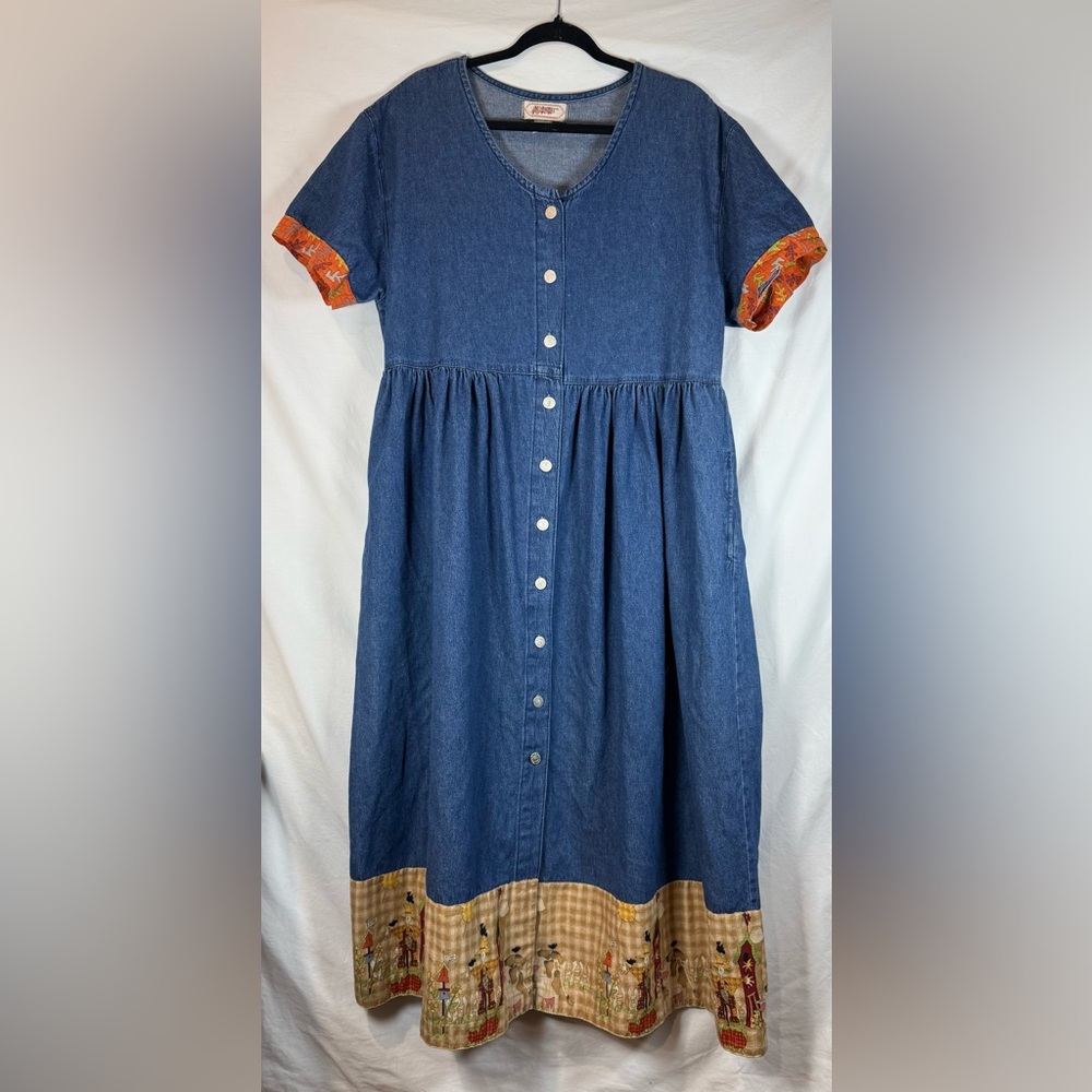 Vintage Apache denim fall dress
